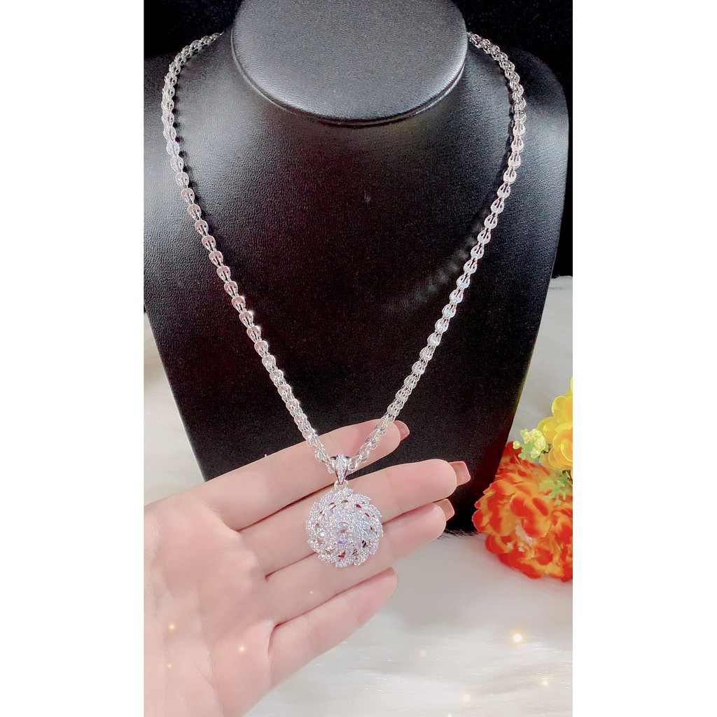 Dây chuyền nữ mạ bạch kim cao cấp P38
