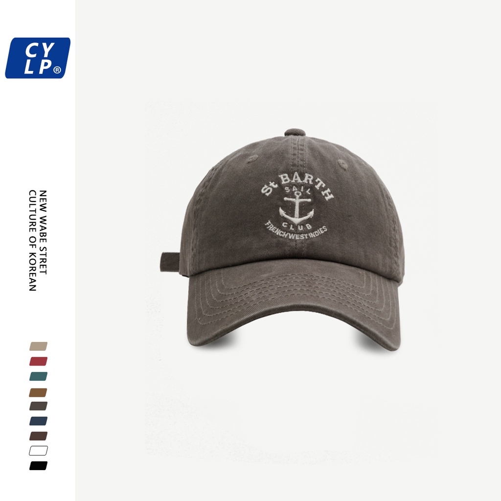 Mũ Lưỡi Trai Mềm Thêu Chữ Phong Cách Hip Hop Đường Phố Hàn Quốc