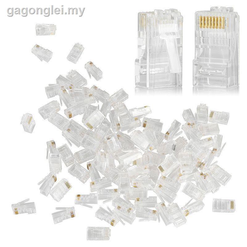 100 Đầu Nối Dây Cáp Mạng Cat6 Ez Rj45 | BigBuy360 - bigbuy360.vn