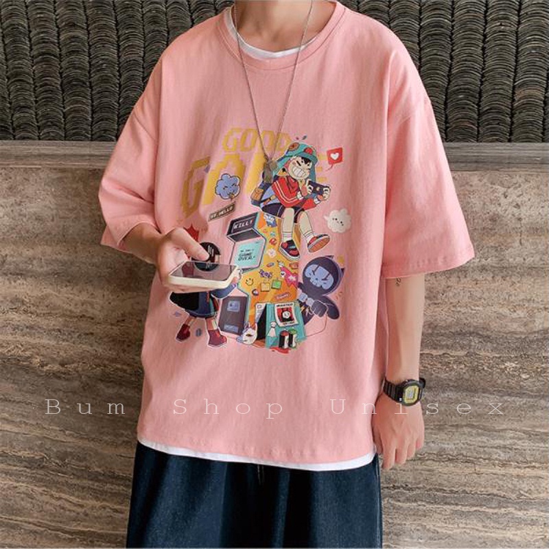 Áo Thun Unisex Nam Form Rộng - TTL866 Chất Thun Cotton Mềm Mát - Áo Phông Nam Tay Lỡ - 3 Màu Cực Đẹp | BigBuy360 - bigbuy360.vn