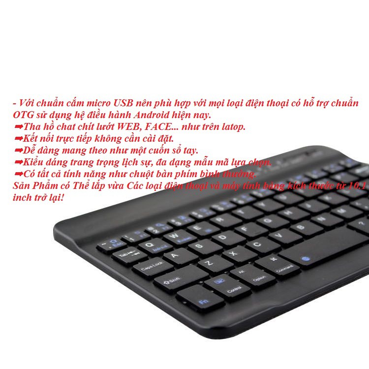 Bao da bàn phím Có chuột dùng cho Điện Thoại, Máy Tính Bảng 10 Inch  dùng cho hệ điều hành androi
