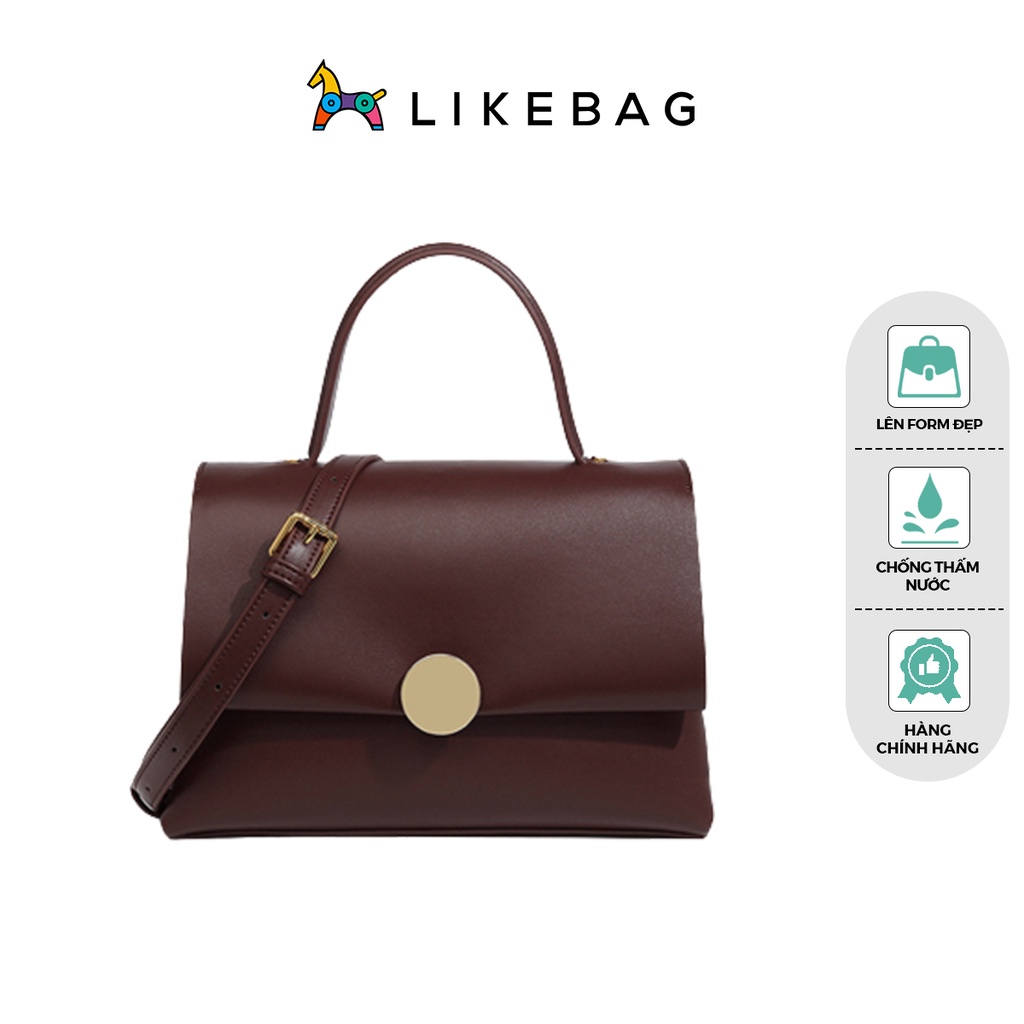 Túi xách nữ đeo vai, cầm tay LIKEBAG da PU mềm đứng form cao cấp 219XK6129-2 - LIBAGI