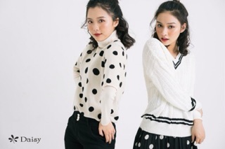 Áo pull chấm bi len
