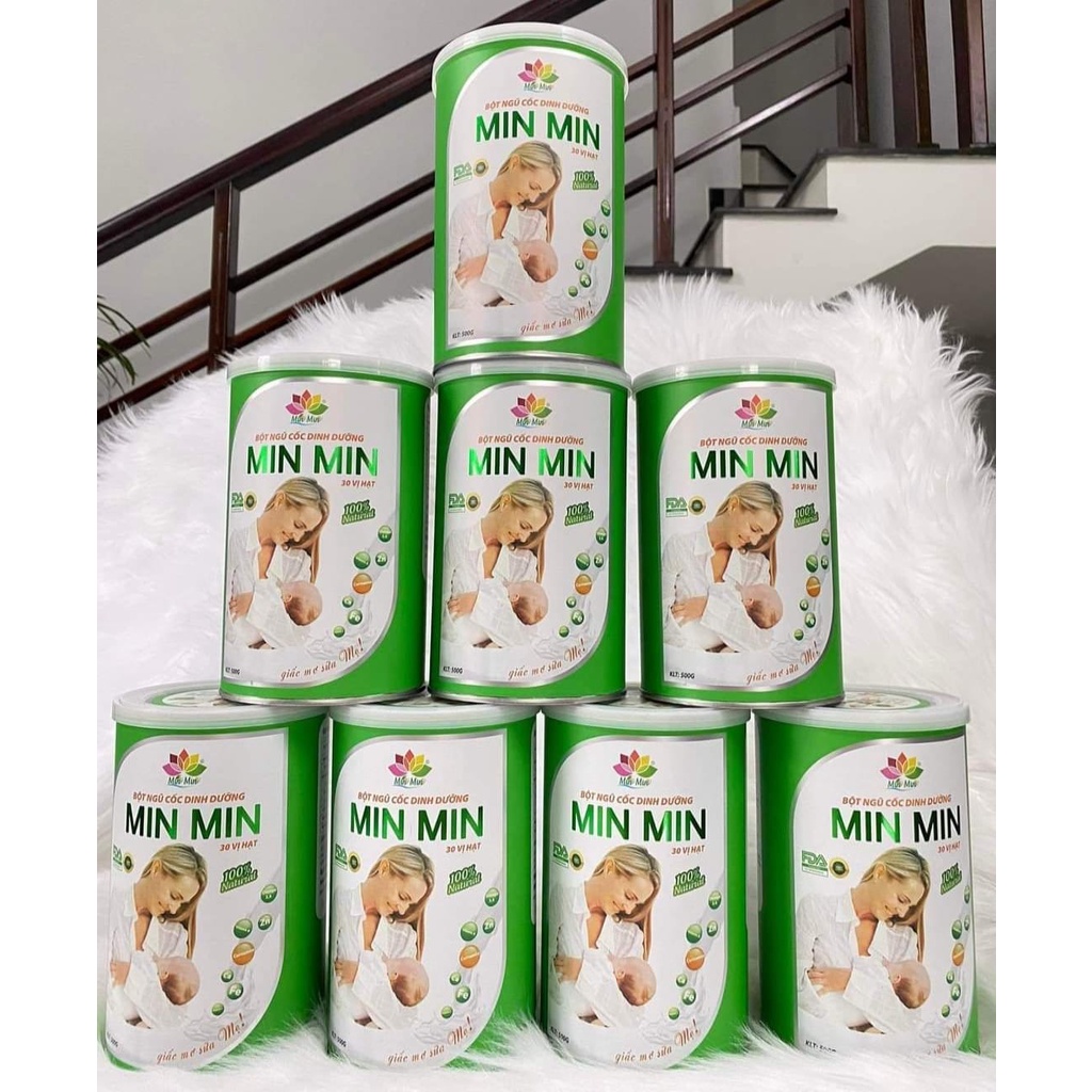 Granola Min Min Ngũ Cốc Nguyên Hạt Ăn Liền Mix Trái Cây Sấy Cao Cấp Hộp 500gr MinMin