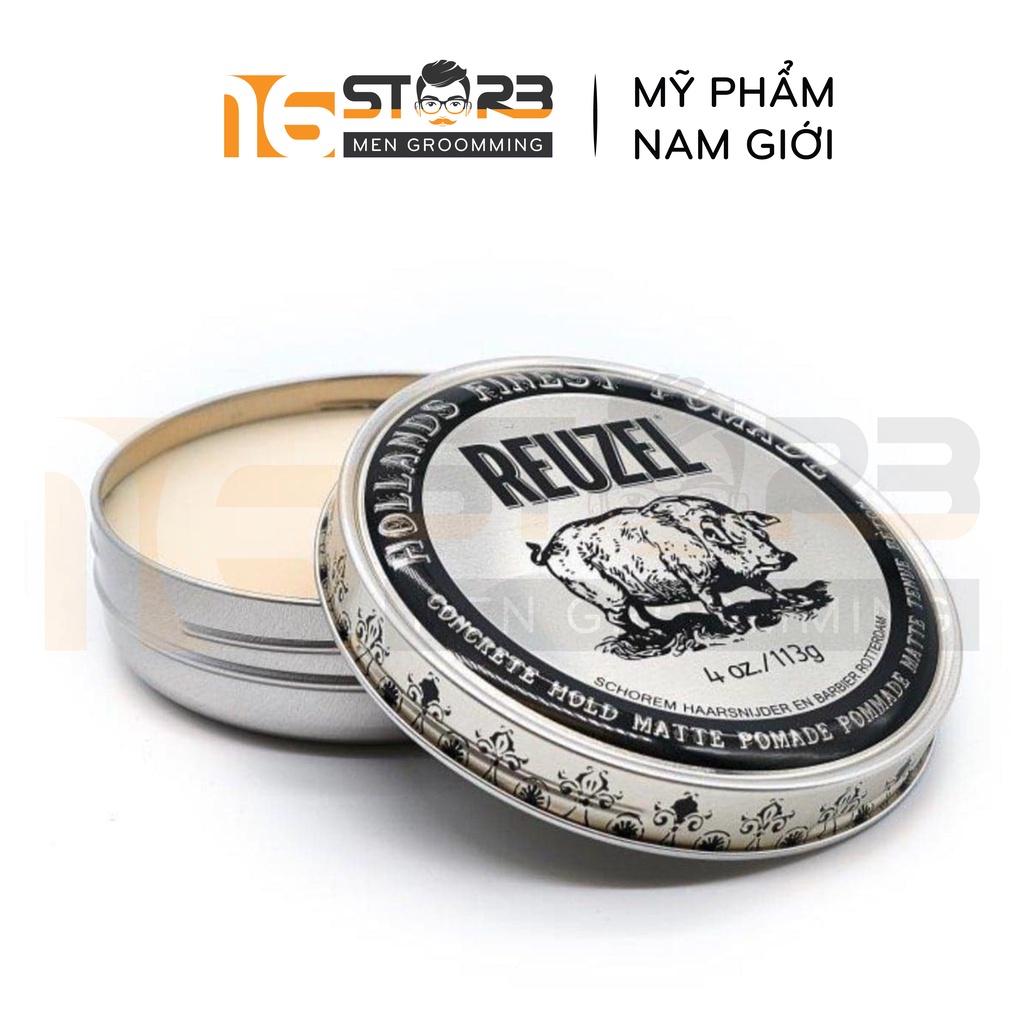 [Chính Hãng 100%] Sáp Vuốt Tóc Reuzel Concrete Hold Matte Pomade