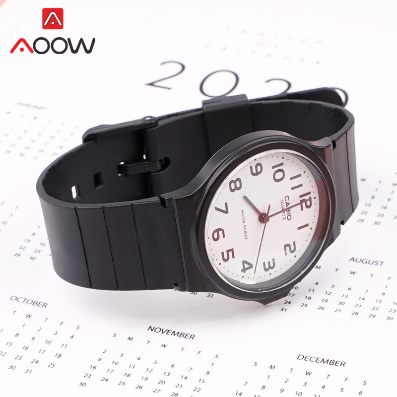 Dây Đeo Thay Thế Bằng Nhựa Màu Đen Chống Nước Thể Thao Cho Casio MW-59 MQ-24 MQ-27 MQ-76 16mm