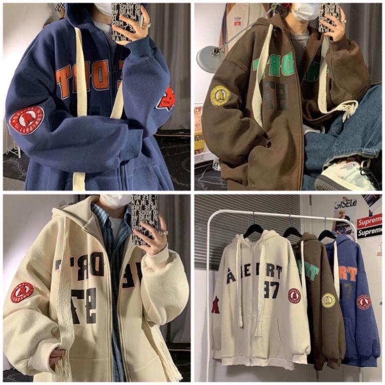 Áo Khoác ANE DRT Form Rộng Nỉ 2 Lớp Dày Có Mũ Ulzzang Unisex Nam Nữ Hàn Quốc(Hàng Sẵn)