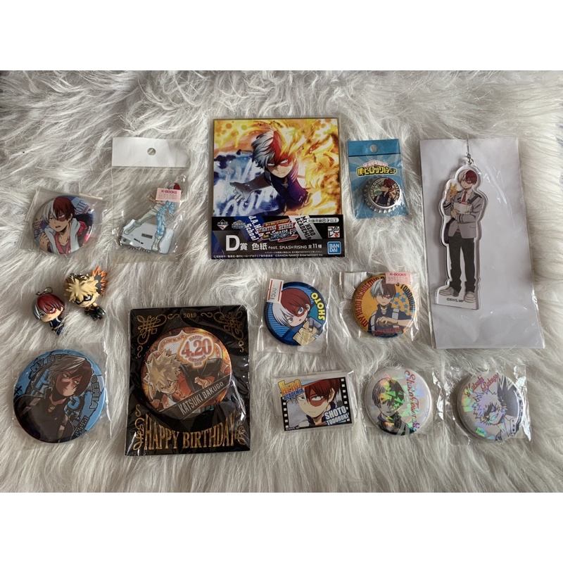 [CÓ SẴN] [TÁCH SET] Móc chìa khoá huy hiệu nitotan My hero academia Todoroki Bakugo Lida chính hãng Nhật Bản