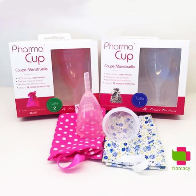 Cốc nguyệt san Pharma Cup Coupe Menstruelle/Pocket, Pháp (size 1,2) cho phụ nữ từ 18 tuổi trở lên