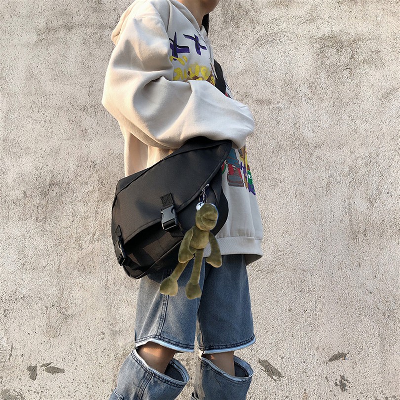 [Spot] Miễn Phí Vận Chuyển Ảnh Thật Túi Đeo Một Bên Vai Phong Cách Hàn Quốc Cổ Điển 12088 Ếch Dáng Dài