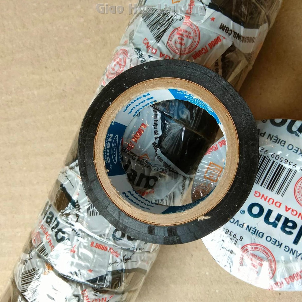 Băng dính điện PVC nano 10Yard màu đen