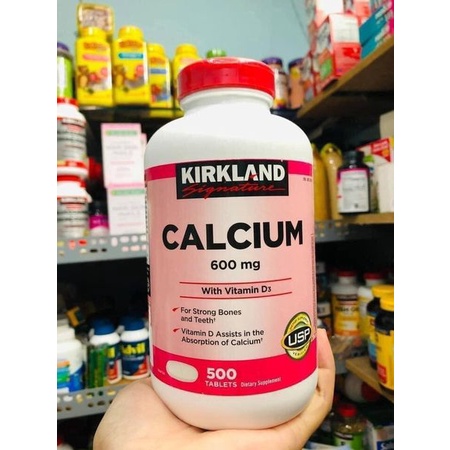 Viên uống bổ sung Canxi Kirkland Calcium 600mg Vitamin D3 500viên