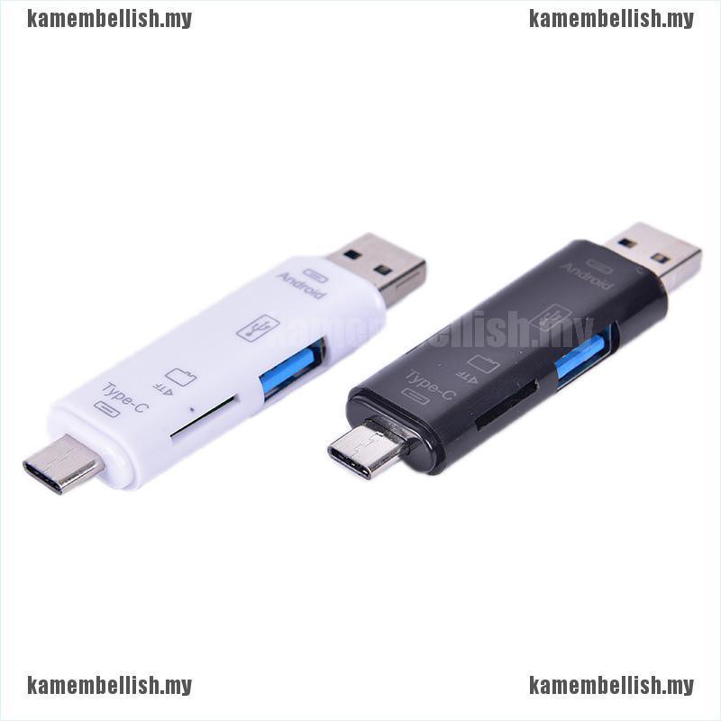 Đầu Đọc Thẻ Nhớ Micro-usb 3.1 Type-c Sd Tf Cho Android Pc