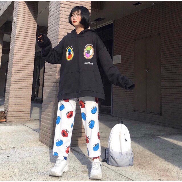 QUẦN DÀI CARTOON HOẠT HÌNH UNISEX NAM NỮ PERRY ELMO Q-015 | BigBuy360 - bigbuy360.vn