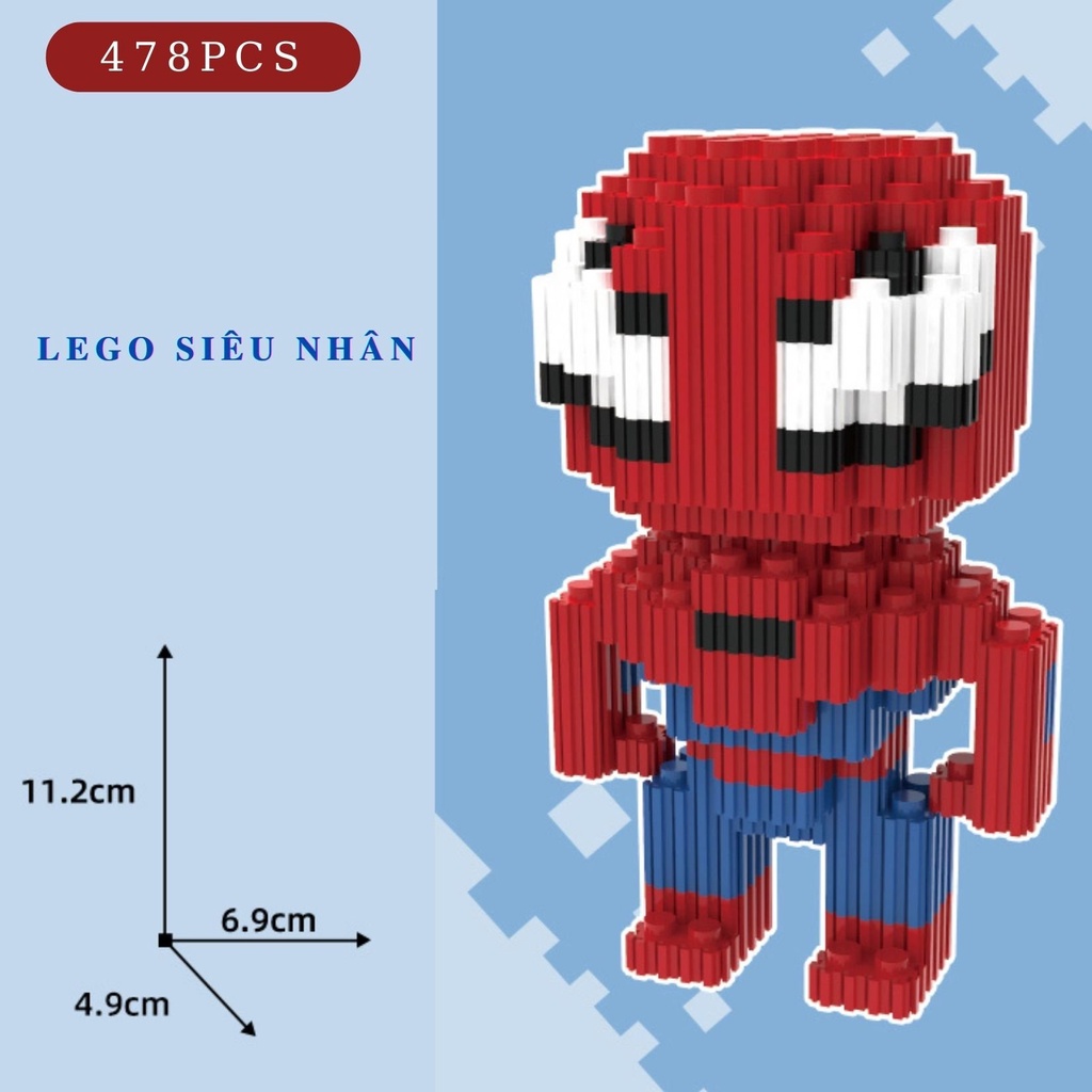 Lắp Ghép Spiderman Hoạt Hình Đồ Chơi 3D Lắp Ráp Siêu Nhân Người Nhện & Các Nhân Vật Hoạt Hình Cho Bé