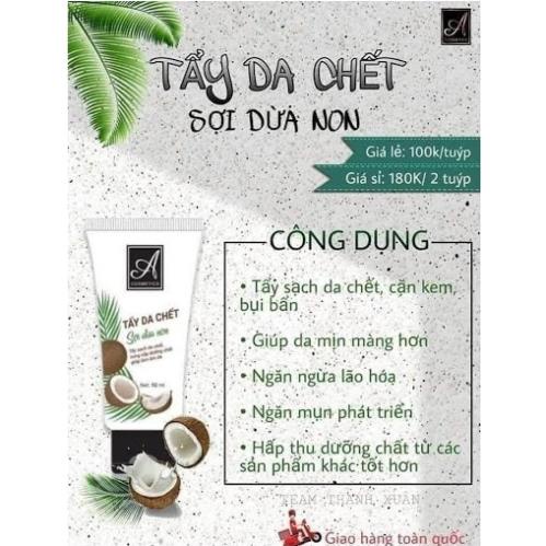 [ Chính hãng ] Tẩy Tế Bào Chết Sợi Dừa Non A Cosmetics