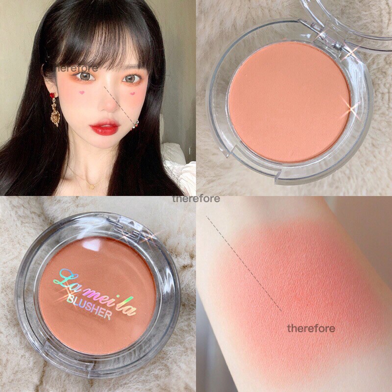 Phấn má hồng đơn sắc Lameila Blusher Color Geometry Tone Cam Đào - chính hãng Lameila