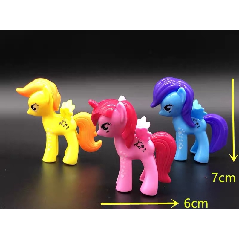 Set 3 ngựa Pony trang trí bánh phụ kiện sinh nhật