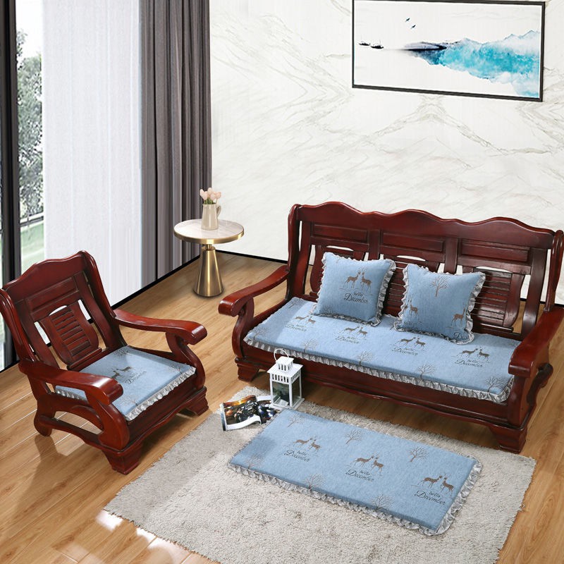 Vỏ Bọc Đệm Ghế Sofa Gỗ Thu Đông Dày Dặn Không Trượt Thông Dụng Có Thể Tháo Rời Và Giặt Rửa Và Tháo Rời