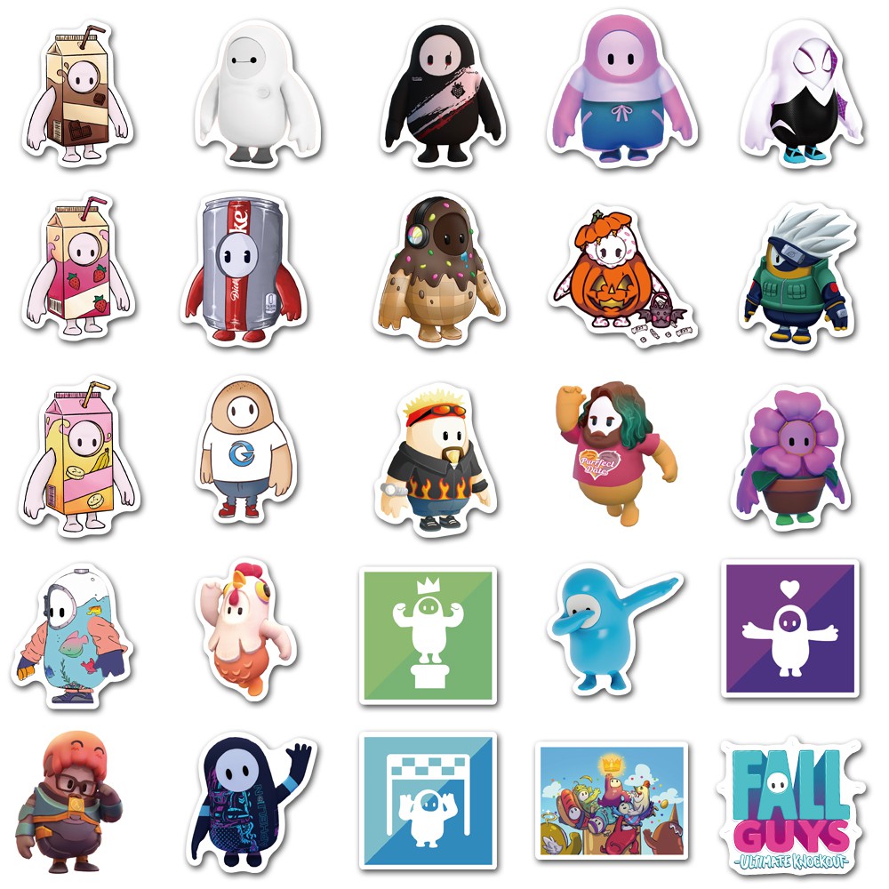 Set 50 miếng hình dán trang trí chống thấm nước phong cách Ultimate Knockout độc đáo