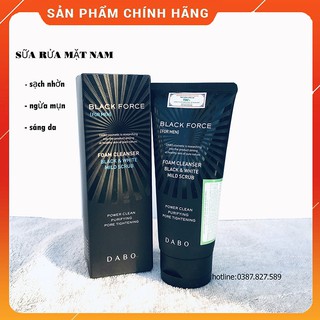 Sữa rửa mặt nam trắng da DABO Cao cấp Hàn Quốc 120ml - Hàng chính hãng
