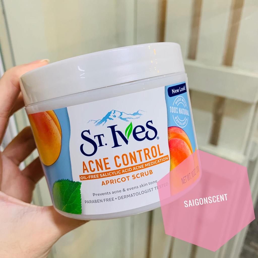 [SaigonScent] Tẩy tế bào chết St. Ives Acne Control Apricot Scrub ( 283g )