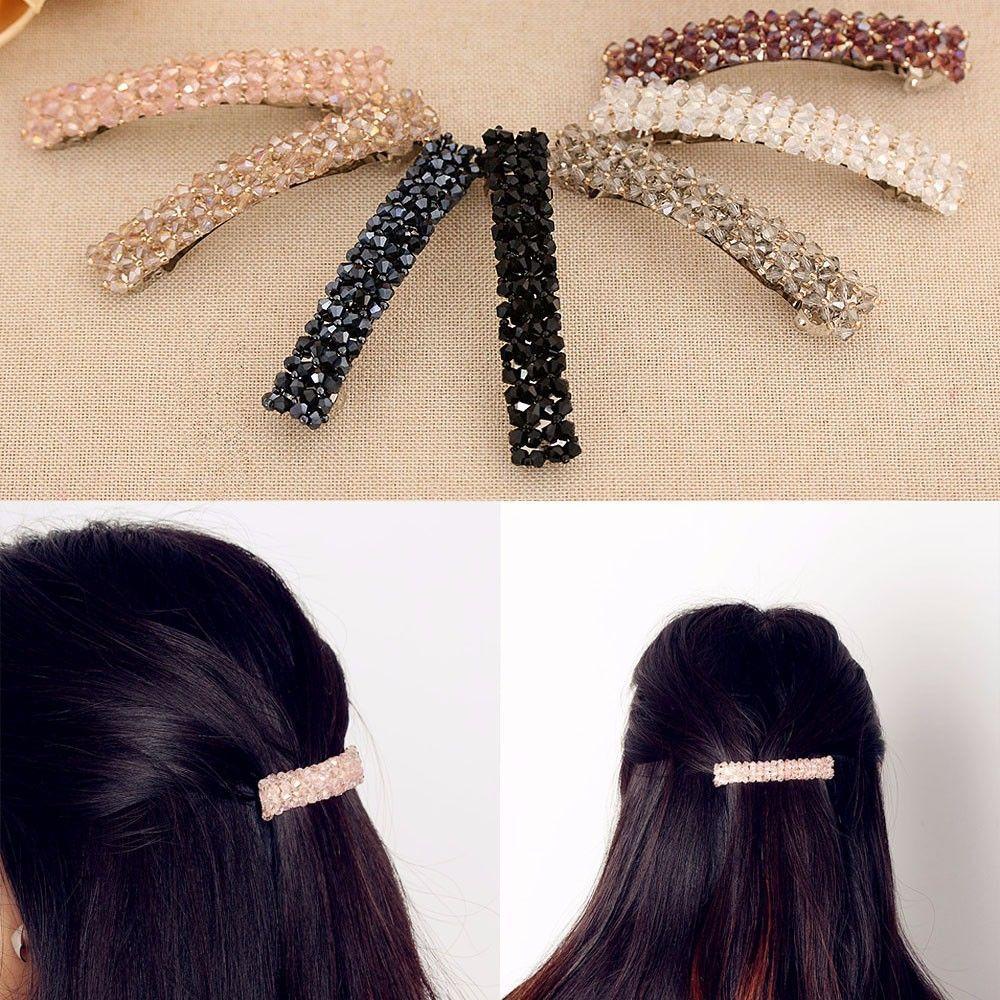 Kẹp Tóc Đính Hạt Lấp Lánh Trang Trí Tóc Cho Nữ 1 Cái