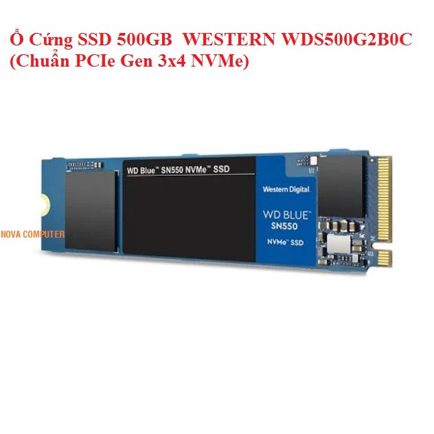 [Mã ELMS05 giảm 5% đơn 300k]Ổ Cứng SSD 500GB WESTERN WDS500G2B0C (Chuẩn PCIe Gen 3x4 NVMe)