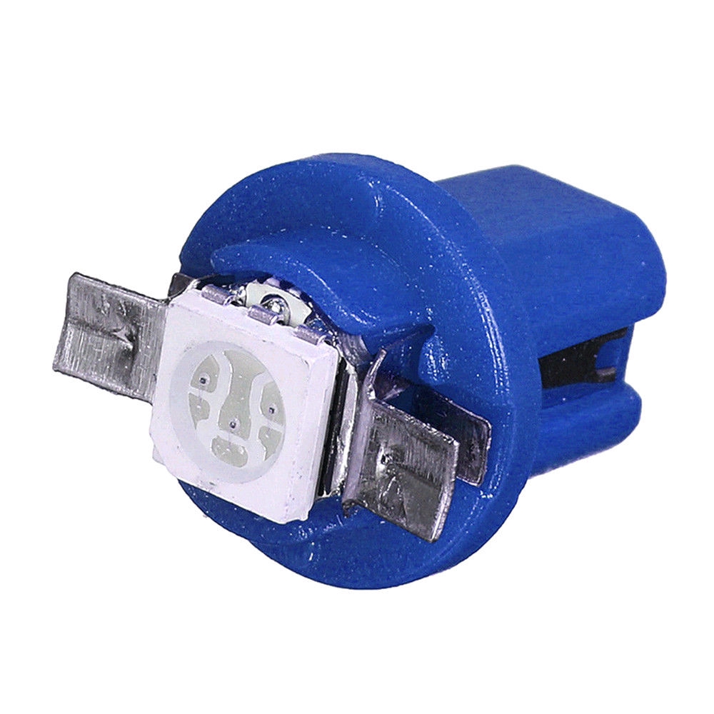 Bộ 10 Đèn Led 5050 T5 B8.5D 12V Ánh Sáng Xanh Dương Gắn Bảng Điều Khiển Tốc Độ Xe Hơi