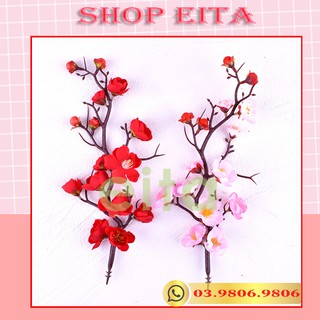 Nhánh hoa mận trang trí bánh kem, trang trí bánh sinh nhật
