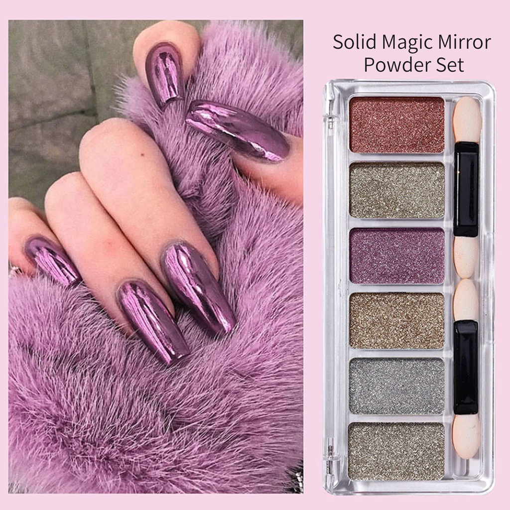 [Hàng mới về] Bột Tráng Gương Trang Trí Móng Nghệ Thuật Không Bay Màu Cực Quang