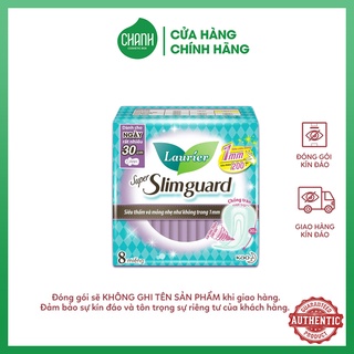  Băng Vệ Sinh Laurier Super Slimguard Siêu Mỏng Cánh 1mm Bảo Vệ Ngày 30cm 8 Miếng 