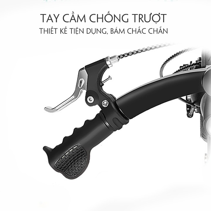 Xe đạp trẻ em vành đúc có 2 bánh phụ có thể tháo rời cho trẻ tư 2-8 tuổi size 14 inch kiểu dáng thể thao