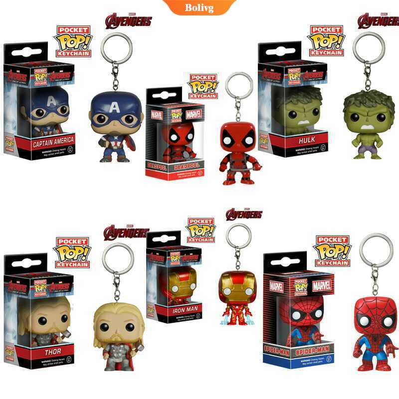 Funko Pop Móc Khóa Hình Nhân Vật Siêu Anh Hùng Avengers