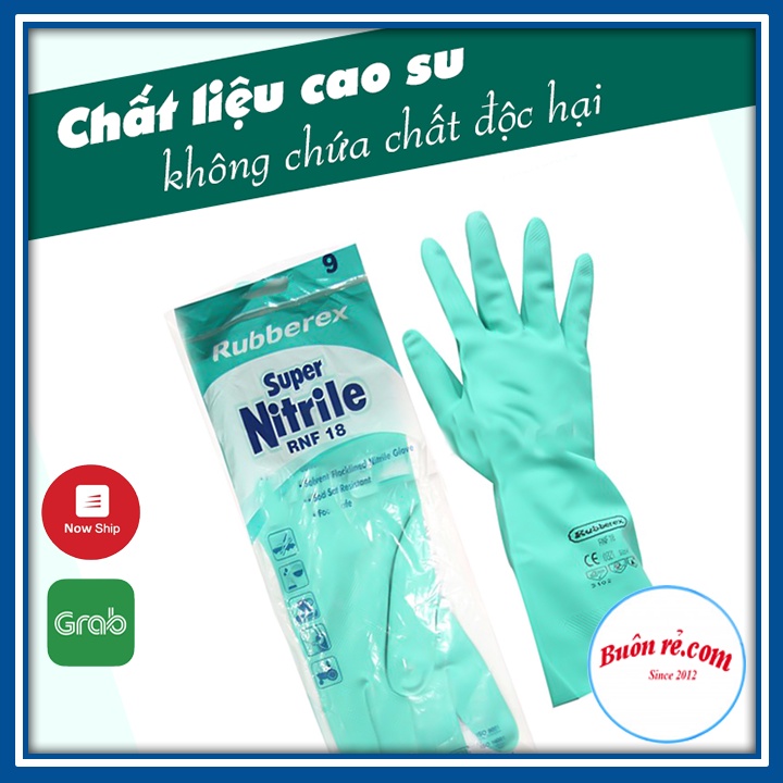 Combo 3 Găng Tay Nhập Khẩu Malaysia Chính Hãng - Găng tay cao su xanh bền dày dặn Br 00221