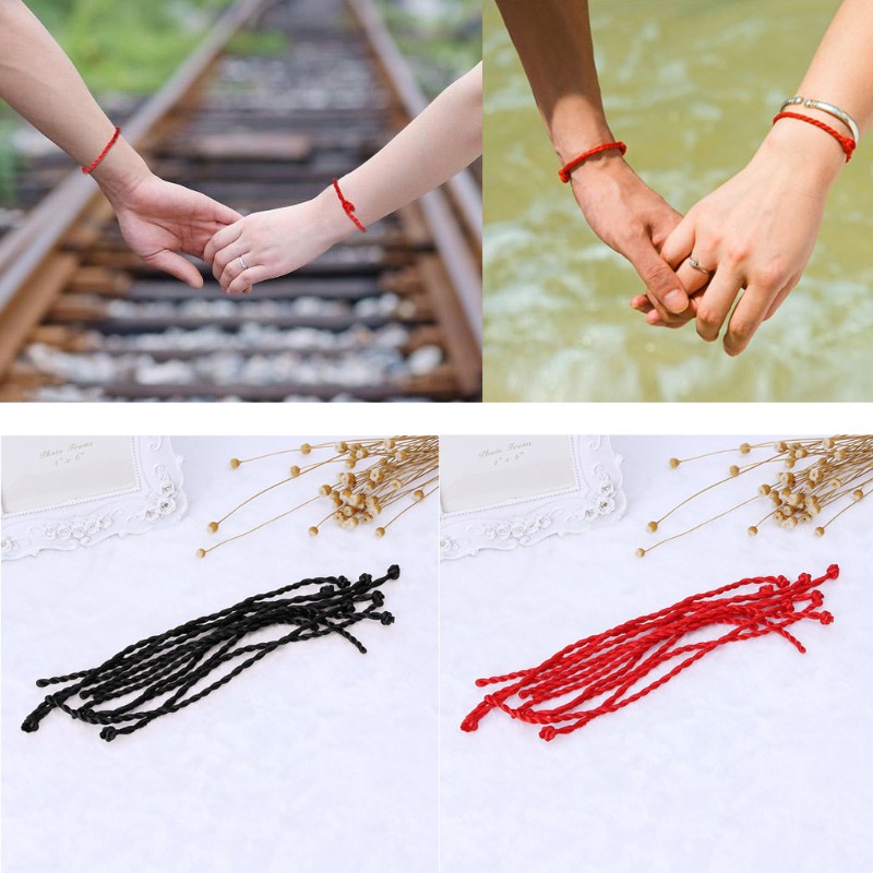 Set 10 Dây Đeo Tay Màu Đỏ May Mắn