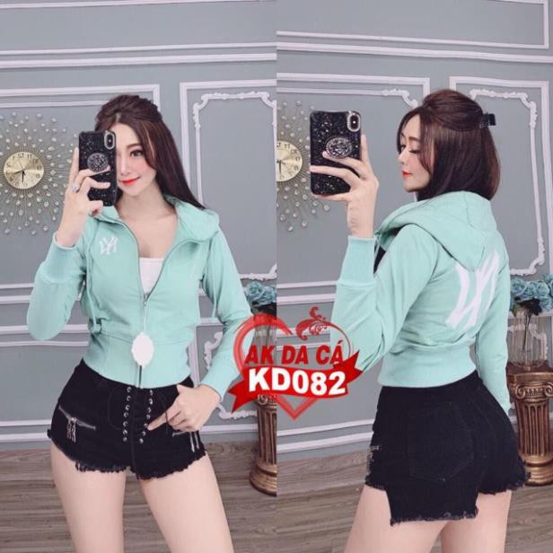 Áo khoác lửng thun da cá in chữ NY lớn sau lưng kèm ảnh thật | BigBuy360 - bigbuy360.vn