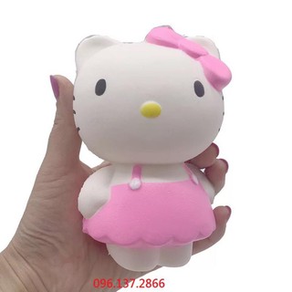 ( hồng ) SQUISHY BÉ MÈO HELLO KITTY HỒNG DỄ THƯƠNG ( Tongkhodochoilc )