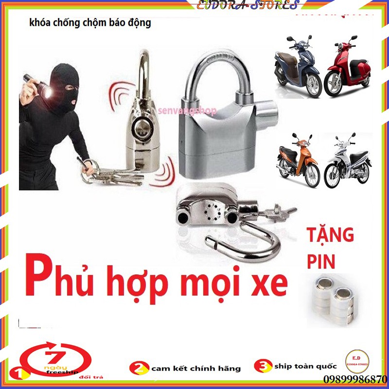 khóa chống chộm báo động - TẶNG KÈM PIN