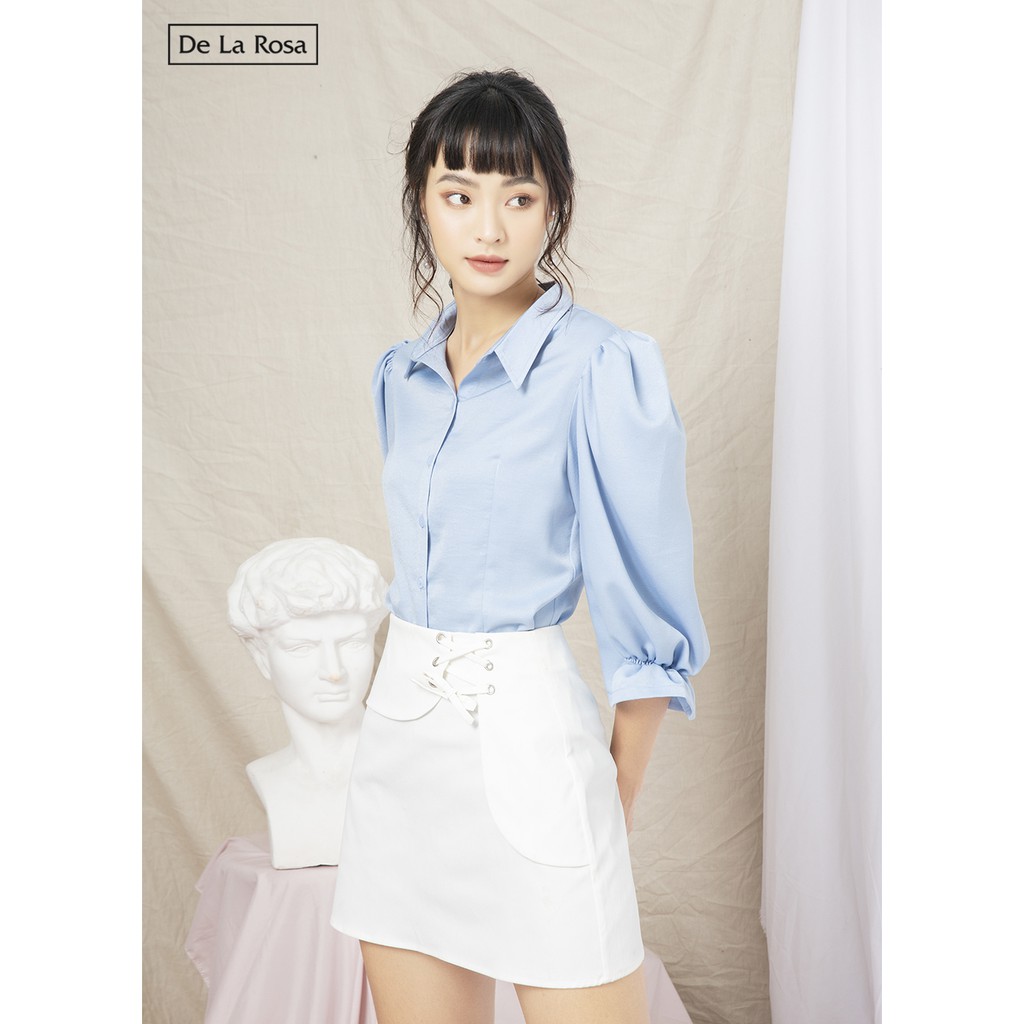 Chân váy kaki trắng chữ A thiết kế mắt cáo - De La Rosa | BigBuy360 - bigbuy360.vn