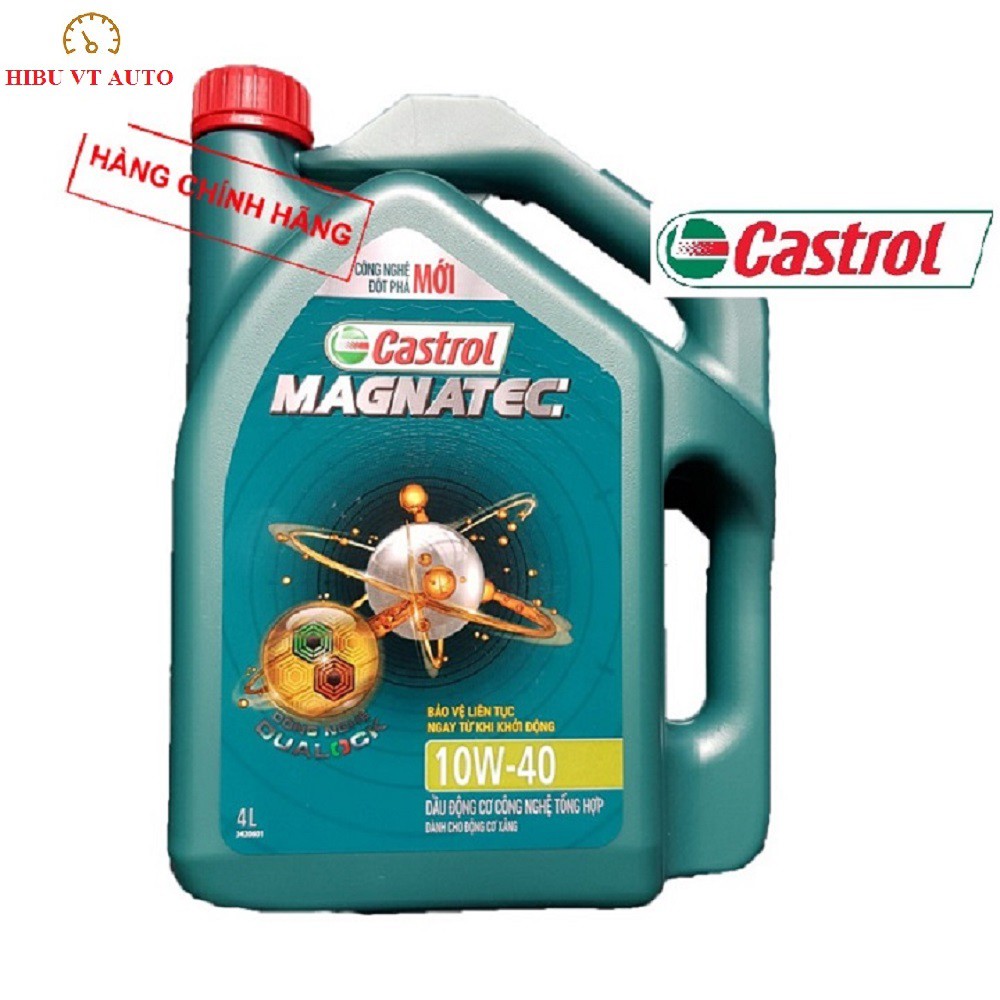 Dầu nhớt tổng hợp cao cấp dành cho xe ô tô Castrol Magnatec công nghệ Dualock 10W40  4 lít