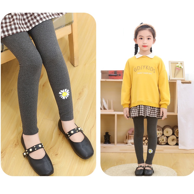 Quần Legging Co Giãn Thời Trang Cho Bé Gái 100-150cm