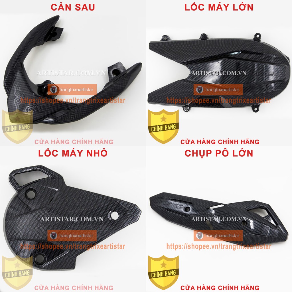 Ốp Trang Trí Xe AIR BLADE 2016 - 2019 SƠN CARBON