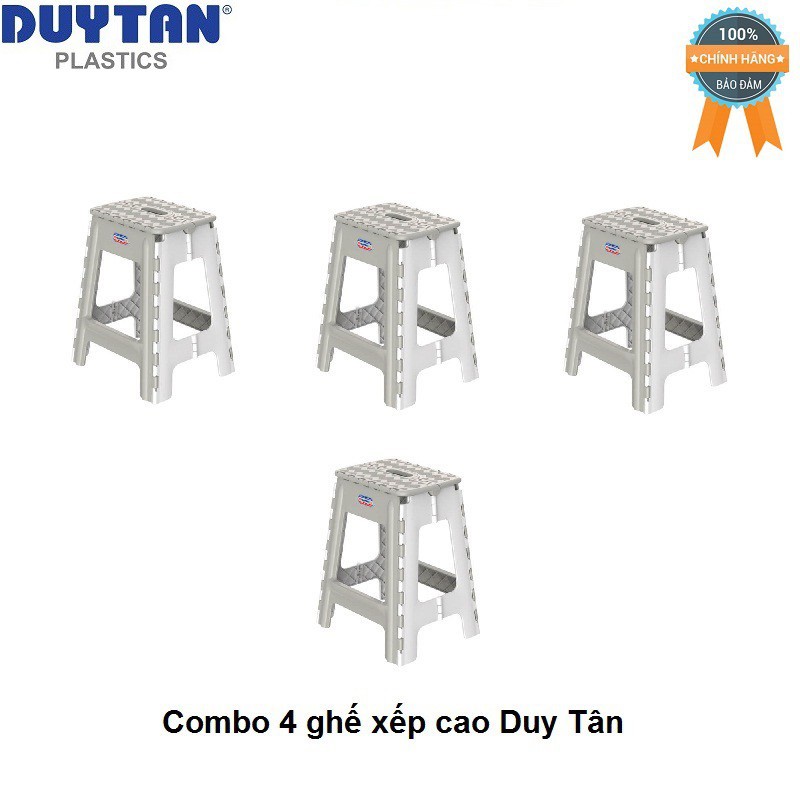 Bộ 4 Ghế Nhựa Xếp Cao Duy Tân No.943 -33,7 x 29,2 x 42,4 cm
