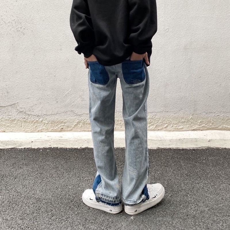 Quần Jean ống đứng hình ngôi sao, phong cách hiphop đường phố