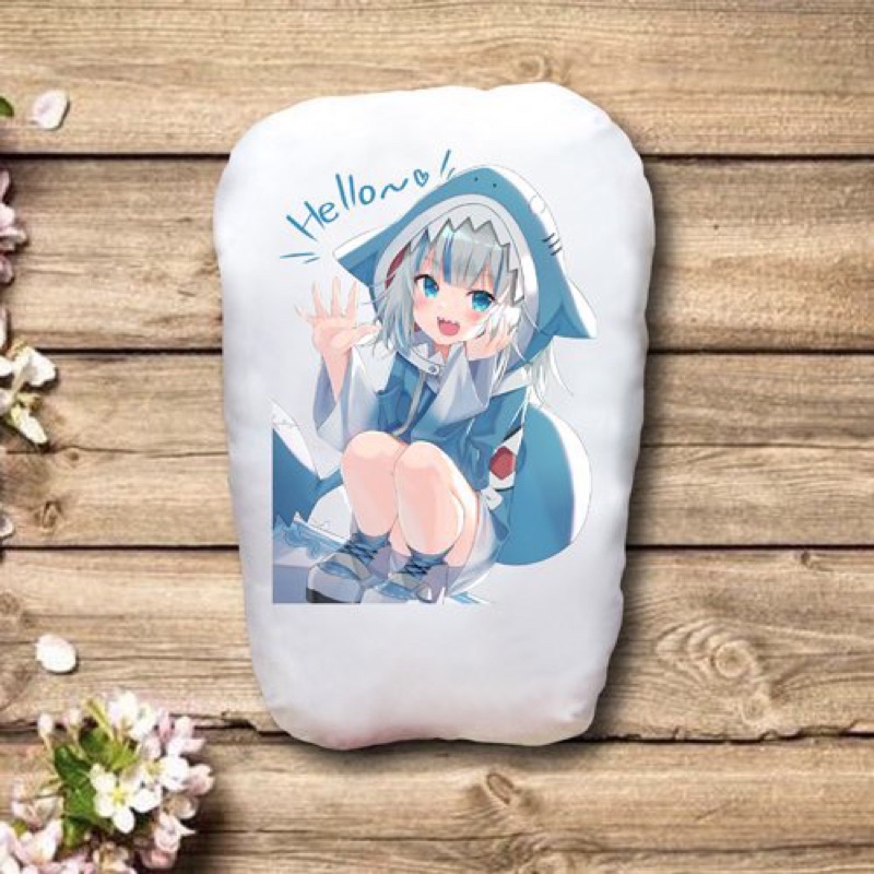 Gấu ôm gawr gure 2 mặt ảnh 22-50cm/ Gối ôm ngủ vtuber gawr gure