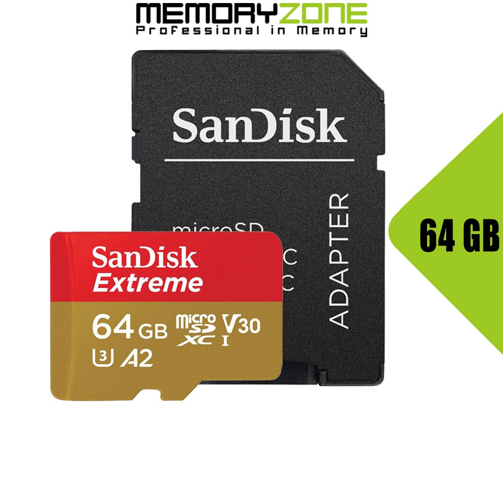 Thẻ Nhớ MicroSDXC SanDisk Extreme V30 A2 64GB 160MB/s SDSQXA2-064G-GN6MN