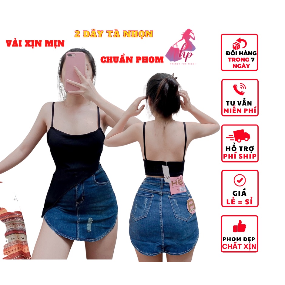áo 2 dây nữ kiểu ôm body tà xéo hở lưng có mút ngực kiểu hàn quốc thời trang 2021 | WebRaoVat - webraovat.net.vn