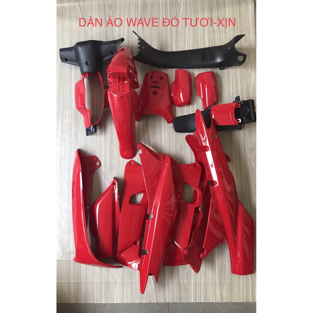 DÀN ÁO WAVE ĐỎ TƯƠI NHỰA NGUYÊN SINH LOẠI ĐẶC BIỆT:WAVE CŨ,WAVE A 2002-2008,WAVE ZX,WAVE 110,WAVE THÁI