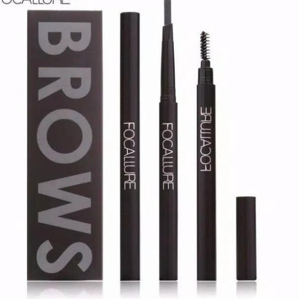 Chì kẻ lông mày hai đầu Focallure BROWS Bút kẻ mày 2 đầu không lem FCKM1